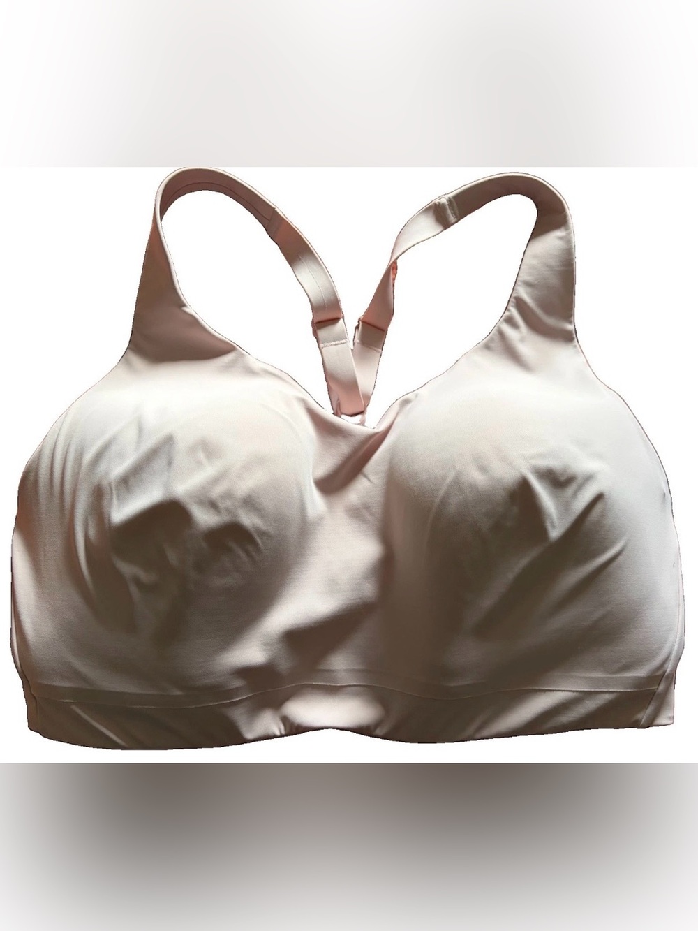 Athleta Pink Advance Wireless Sports Bra with Mesh Racerback 38DD